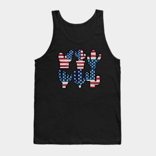 4th of July - Independence Day Cactus Lover USA Flag Grunge Tank Top